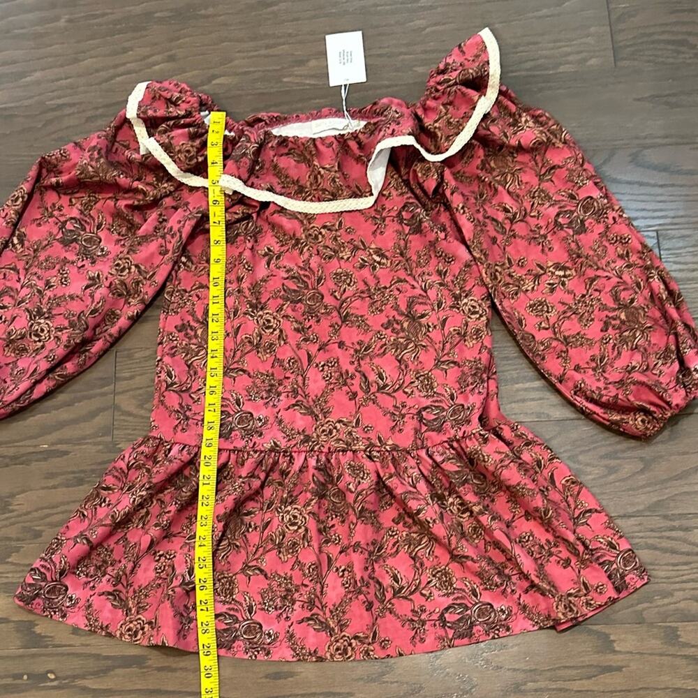 Smith & Quinn Dawn Dress Brush Flora Pink Floral Ruffle Mini Dress Size Small - Picture 5 of 11